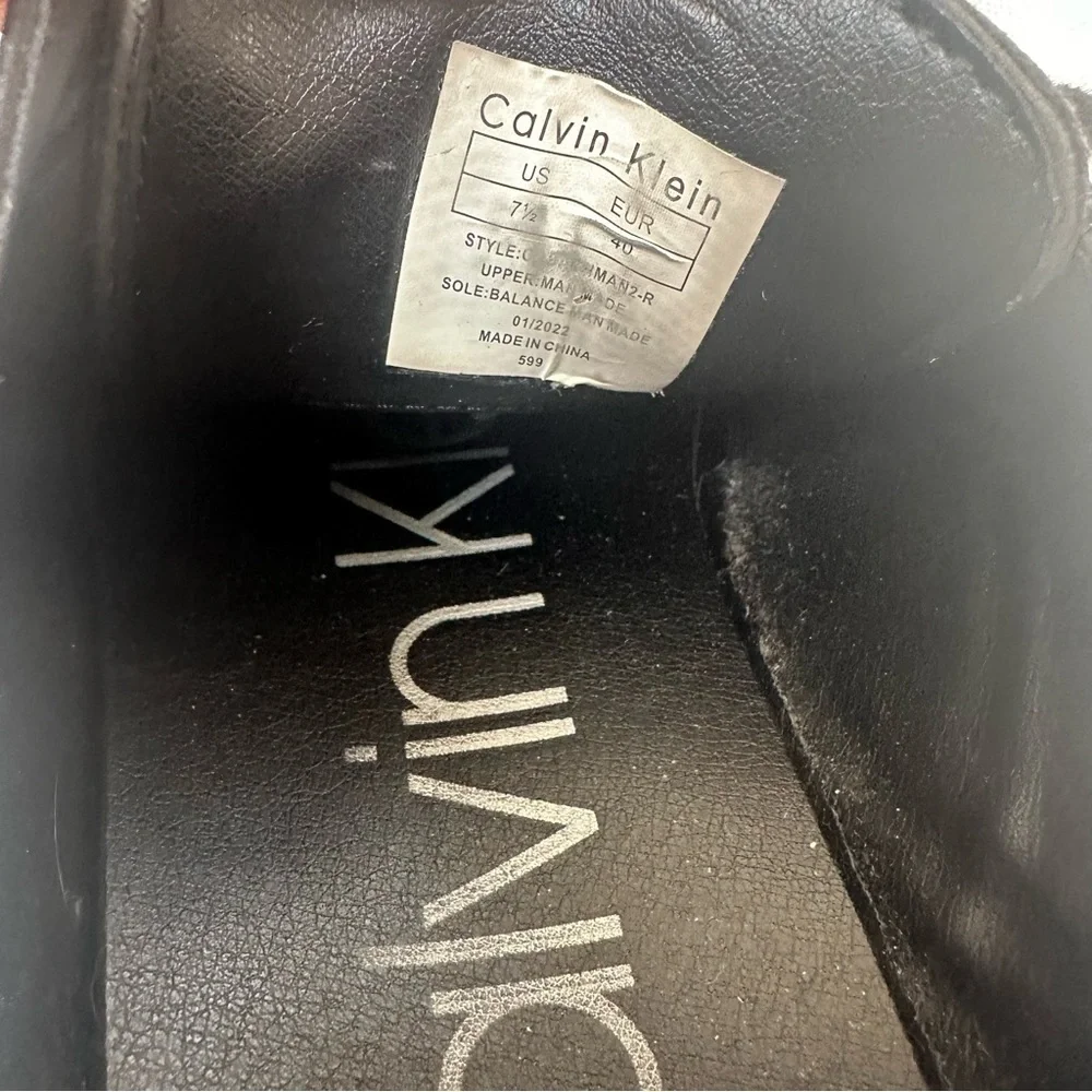 Calvin Klein Black Tuxedo Oxford Dress Shoes Cap Toe Men’s 7.5